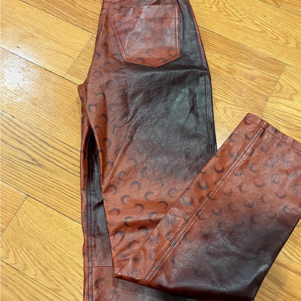 Marine Serre Reddish-Brown Patterned Trousers NWT - image 3